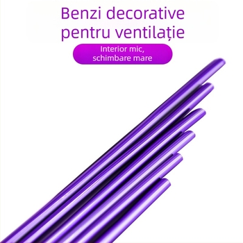 Clips decor pentru duza de aer a mașinii – bandă decorativ cromată, PVC adeziv moale, compatibil universal, etichetare privată licențiată, brand Shun Wei