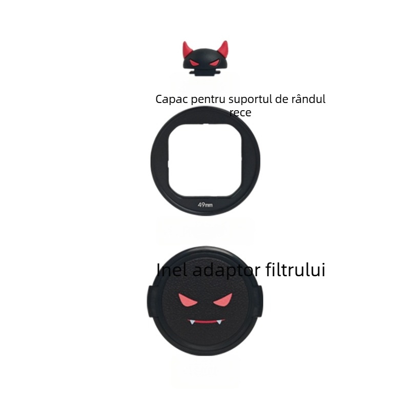 Inel adaptor filtru Insta360 AcePro2, capac de obiectiv și capac pentru hot shoe – Canon compatibil