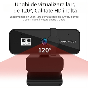 Cameră web USB 4K pentru calculator, cu microfon încorporat, fără driver, 30fps, USB 2.0