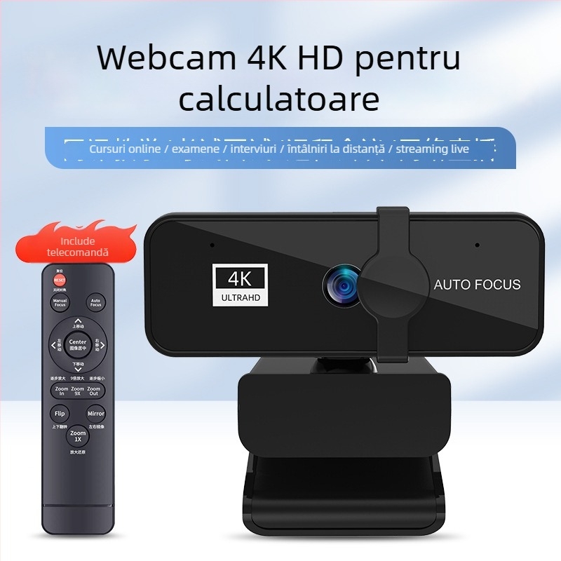 Cameră web USB 4K pentru calculator, cu microfon încorporat, fără driver, 30fps, USB 2.0