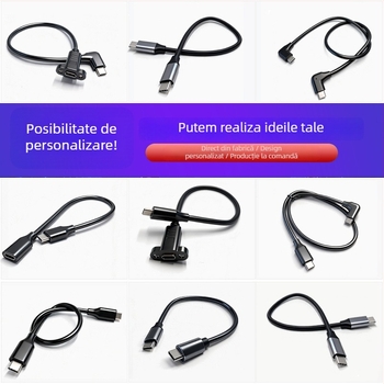 Cablu de date USB-A la USB-C, USB 3.0/3.1 viteză înaltă până la 10 Gbps, conector Type-C, cupru fără oxigen cu ecranare multistrat, încărcare PD până la 60W (3A/20V)