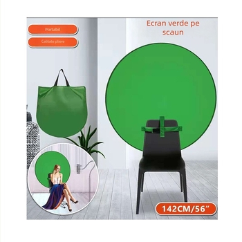 Panou de fundal cu ecran verde pentru fotografie și streaming, panou de susținere suspendat, Brand Fun New