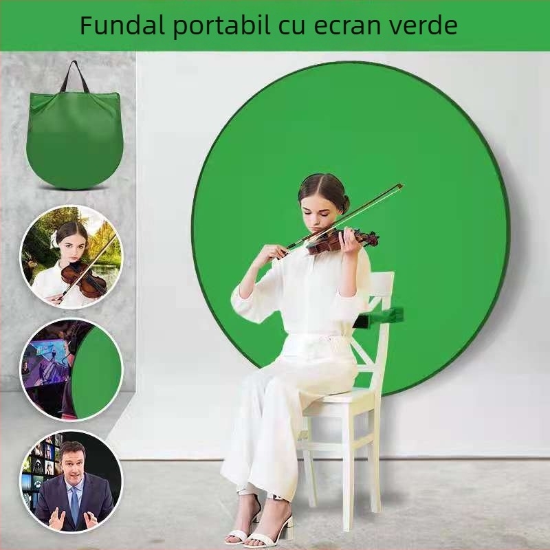 Panou de fundal cu ecran verde pentru fotografie și streaming, panou de susținere suspendat, Brand Fun New