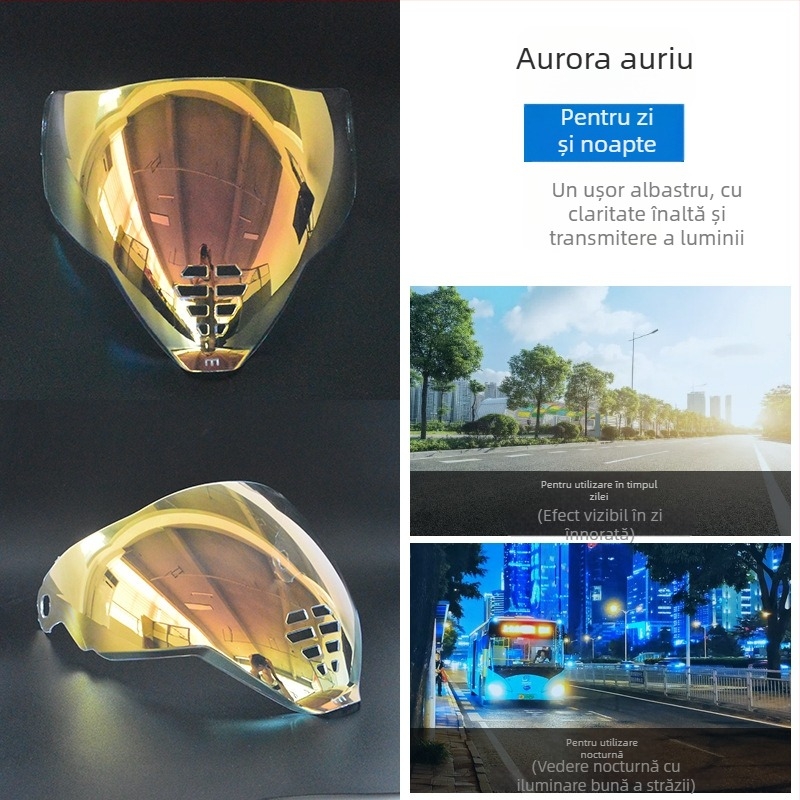 Lentilă pentru cască Ghost Face Airflite — HD electroplatată, compatibilitate zi-noapte, accesoriu pentru cască