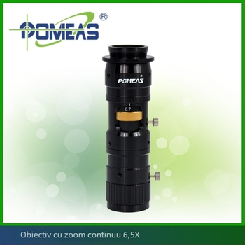 POMEAS obiectiv zoom continuu 6.5x pentru camere de viziune industrială