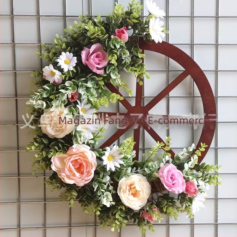 Pandant decorativ – ornament minimalist din lemn, în formă de cerc-roată (Brand: Dou Rui; Model: CP5122302-1; Material: lemn)