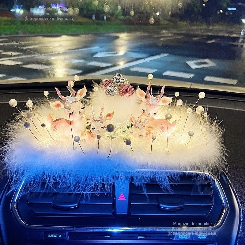 Ornament pentru consola centrală a mașinii — rășină, stil simplu, Lu fuchun, pentru decorare