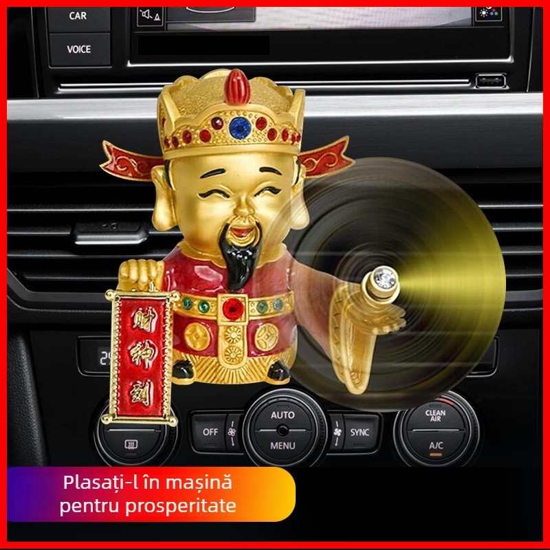 Ornament aromaterapie auto cu ventilator mic rotativ și clips pentru conducta de aer; opțiuni de parfum: ocean, lămâie, osmanthus; conținut net sub 5 ml