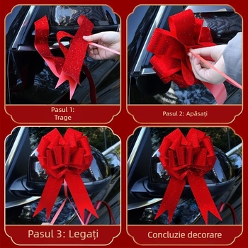 Cutie cadou pentru nuntă — set decor pentru nuntă: ghirlande, panglici, decor pentru cameră și accente pentru coloane de mașini; gata pentru a fi dăruit unui coleg