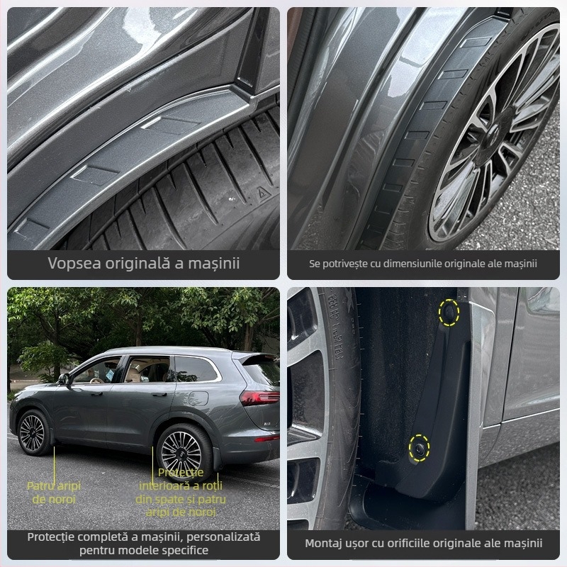 Lineri de aripi Wenjie M7 – panouri de protecție pentru roți (față și spate), din plastic, compatibile cu modelele 24–25