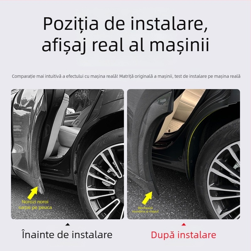 Lineri de aripi Wenjie M7 – panouri de protecție pentru roți (față și spate), din plastic, compatibile cu modelele 24–25