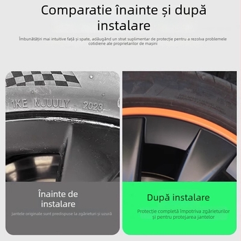 Inel de protecție pentru capacele de jantă Tesla Model Y, anti-zgâri, modificare a aspectului, plastic