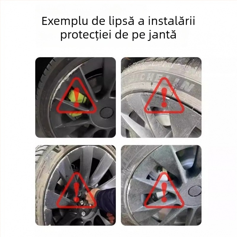 Inel de protecție pentru capacele de jantă Tesla Model Y, anti-zgâri, modificare a aspectului, plastic