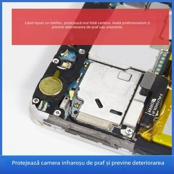Folie de protecție pentru camera frontală și cea din spate, adeziv anti-praf, îngroșat, rezistent la temperaturi înalte, o coală cu 100 autocolante