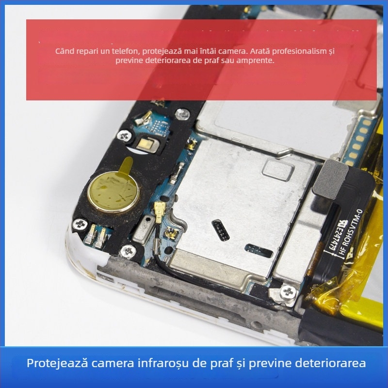 Folie de protecție pentru camera frontală și cea din spate, adeziv anti-praf, îngroșat, rezistent la temperaturi înalte, o coală cu 100 autocolante