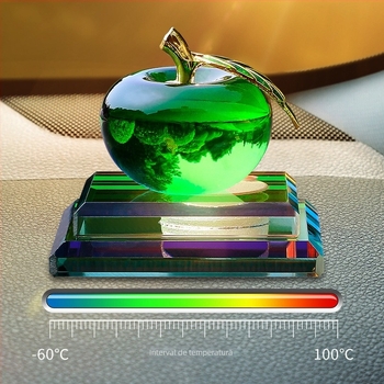 Suport pentru parfum auto din cristal, suprafață lucioasă — aromă de măr, ornament pentru interiorul mașinii
