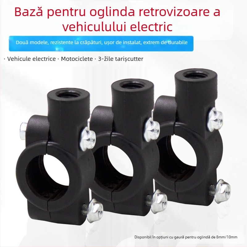 Montură din nylon pentru oglinda motocicletei – suport/bază pentru oglindă pentru ghidon