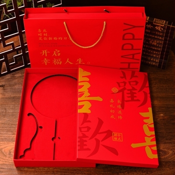 Cutie cadou pentru fanul miresei, cu design încrustat, din hârtie, ambalaj din carton, potrivită pentru cadouri de nuntă