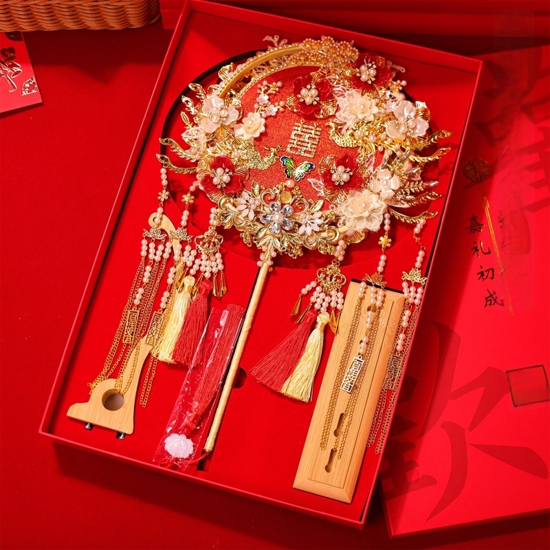 Cutie cadou pentru fanul miresei, cu design încrustat, din hârtie, ambalaj din carton, potrivită pentru cadouri de nuntă