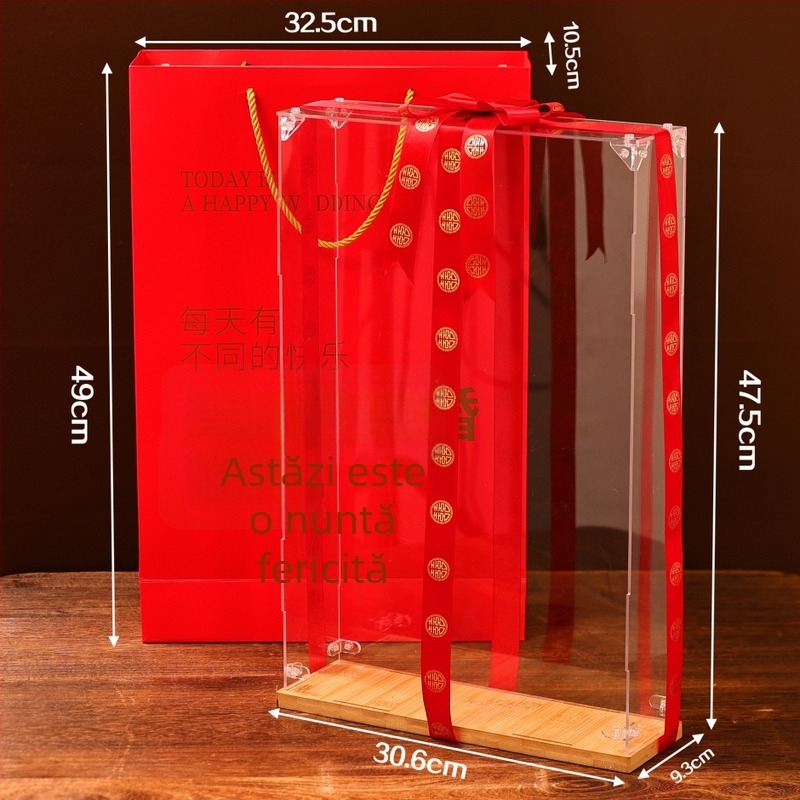 Cutie cadou pentru fanul miresei, cu design încrustat, din hârtie, ambalaj din carton, potrivită pentru cadouri de nuntă