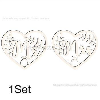 Semne metalice Mr/Mrs pentru scaunele de nuntă, pandantive pentru spătarul scaunului, origine Jinhua, lansare iarnă 2024, stil ornamente auto