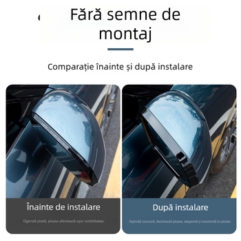 Sprânceană de ploaie pentru oglinda retrovizoare Lynk & Co 900, ABS, montaj cu bandă adezivă, 1 pereche