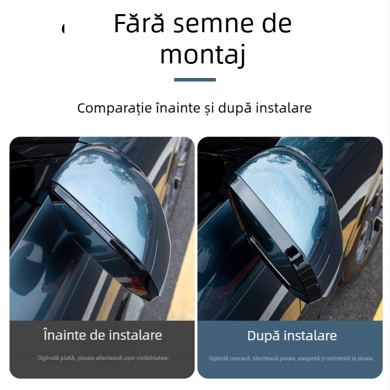 Sprânceană de ploaie pentru oglinda retrovizoare Lynk & Co 900, ABS, montaj cu bandă adezivă, 1 pereche