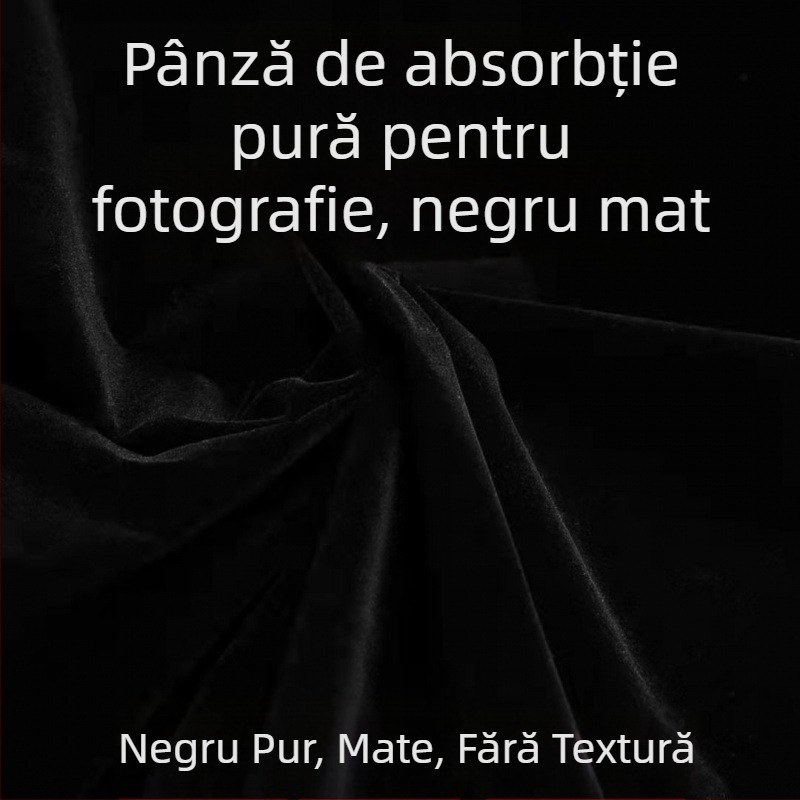 Țesătură de fundal din catifea neagră pentru fotografie (Material: catifea; Tip: fundal textil; Utilizare: fotografie)