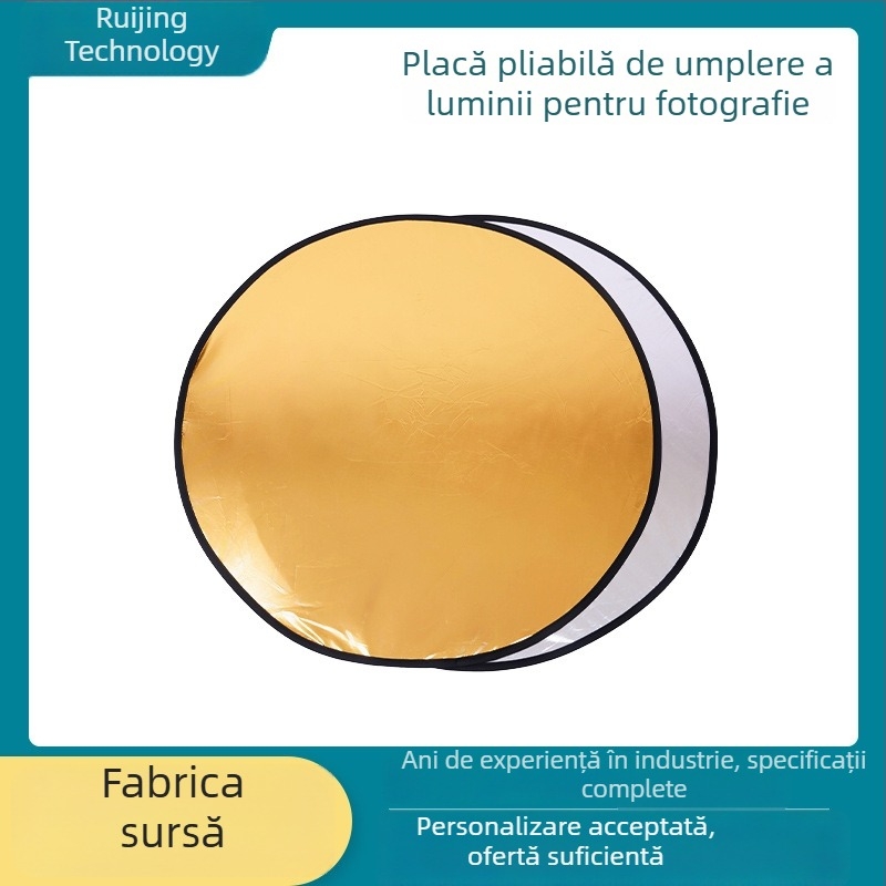 Reflector portabil pliabil pentru portrete, iluminare suplimentară în studio și în exterior