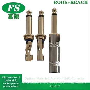 Microfon pentru chitară, mono, cupru pur, mufe 6,35 mm audio/video, Fu Shuo, ROHS, interval de temperatură 20–100°C