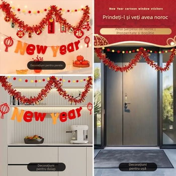 Bannere și ornamente suspendate pentru Anul Nou 2026 – Anul Calului, PVC, model Cartoon/Text, decor pentru amenajarea scenei, brand Come to joy