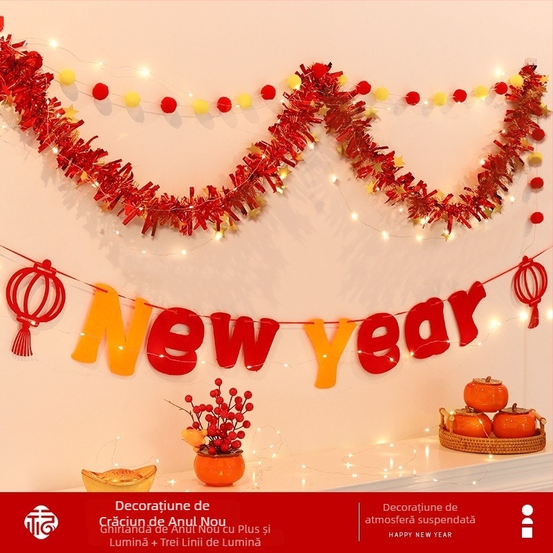 Bannere și ornamente suspendate pentru Anul Nou 2026 – Anul Calului, PVC, model Cartoon/Text, decor pentru amenajarea scenei, brand Come to joy