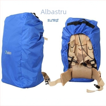 Blue Field Husă impermeabilă pentru rucsac, ușoară, demontabilă, unisex, material Oxford, capacitate 33–55L sau 55–75L