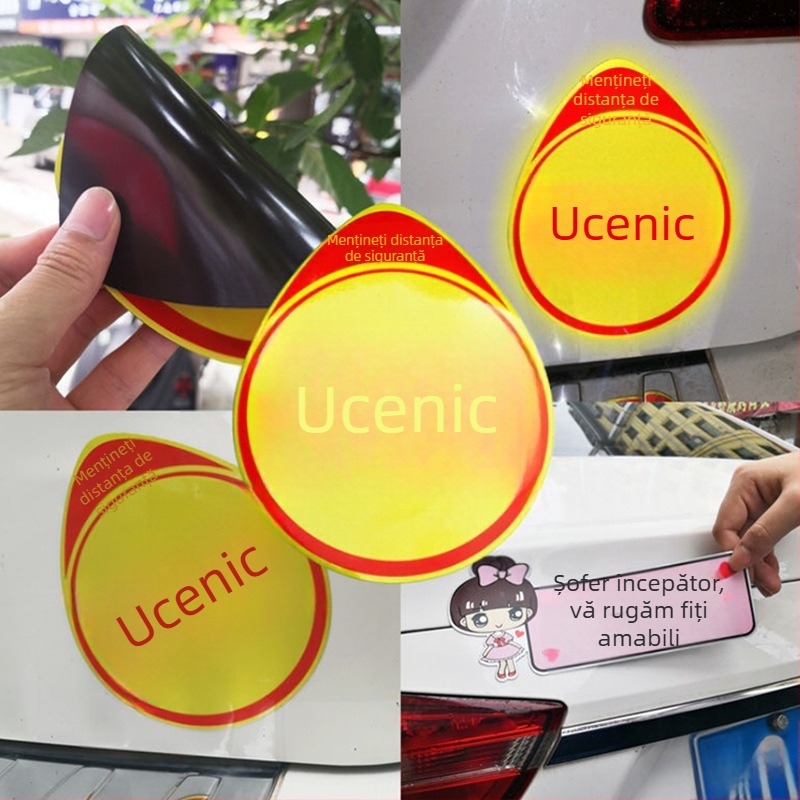 Town head autocolant de silicon pentru mașină, montaj cu bandă adezivă, model cu cifre, Tip 1