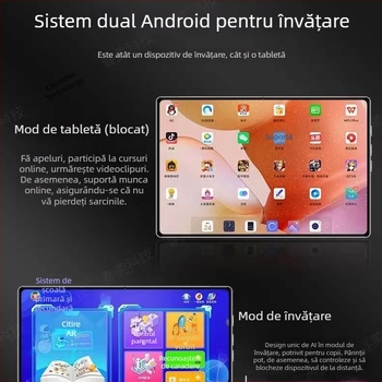 Tablet de divertisment cu display 2K, octa-core ARM 1.5GHz, 128GB stocare, Android, cameră duală