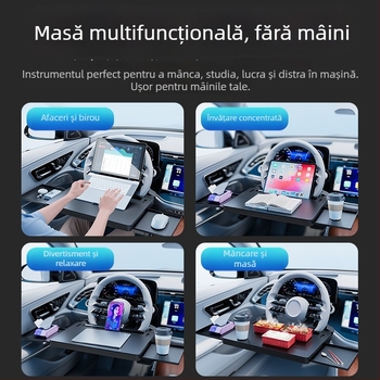 Masa mică pentru mașină, volan — multifuncțională, pliabilă, din plastic, montaj pe perete, Waytogrow