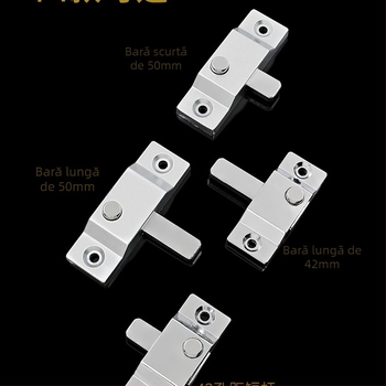 Încuietoare pentru ușă glisantă cu știft arc gros, compatibilitate universală, anti-furt, model 985