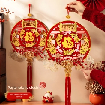 Ornament motor pentru Zeul Bogăției | Acrilic | 2601-007-YTCS | Utilizare universală | Festivalul de Primăvară | Stil Chinezesc