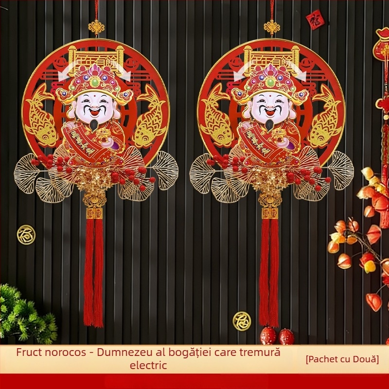 Ornament motor pentru Zeul Bogăției | Acrilic | 2601-007-YTCS | Utilizare universală | Festivalul de Primăvară | Stil Chinezesc
