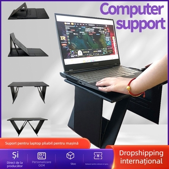 Suport pliabil pentru laptop și tabletă, placă din piele de înaltă densitate – compatibil cu toate modelele, greutate 1100 g, birou portabil lângă pat