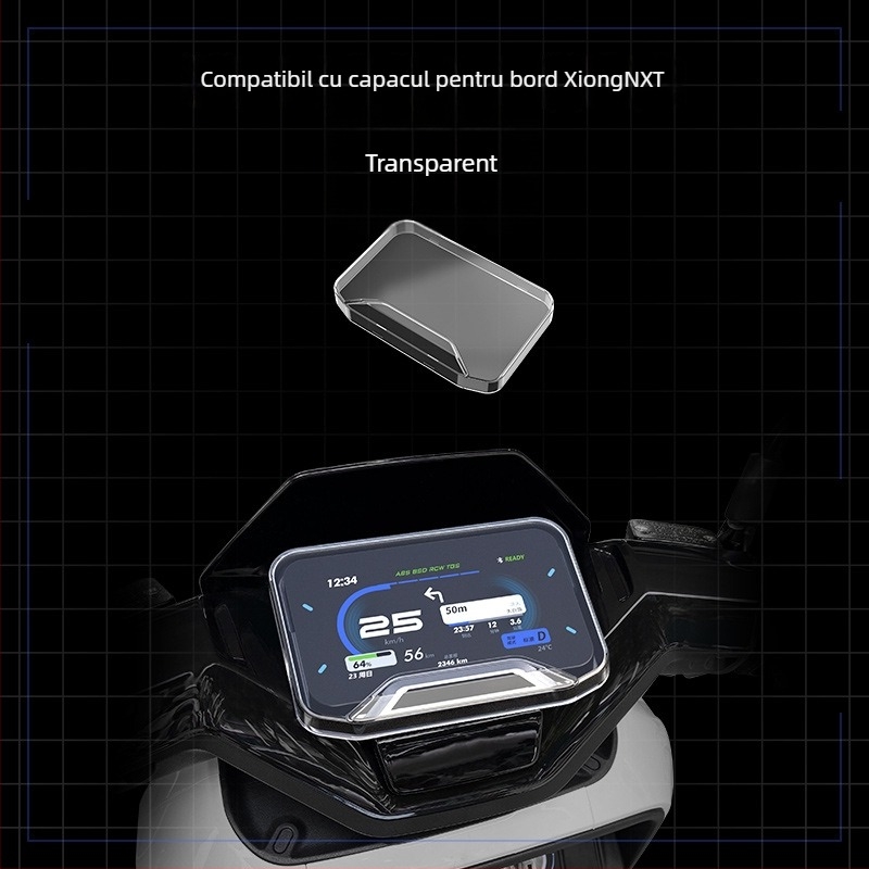 Capac de instrument NXt pentru vehicul electric Fujian Super League – protecție impermeabilă a afișajului, carcasă rezistentă la zgârieturi pentru instrument