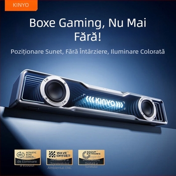 Difuzor Bluetooth de birou – (Bluetooth 5.3; 6W putere; 40Hz-20kHz interval de frecvență; SNR ≥100dB; IPX4)