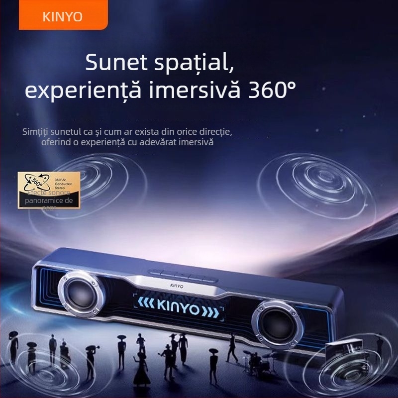 Difuzor Bluetooth de birou – (Bluetooth 5.3; 6W putere; 40Hz-20kHz interval de frecvență; SNR ≥100dB; IPX4)