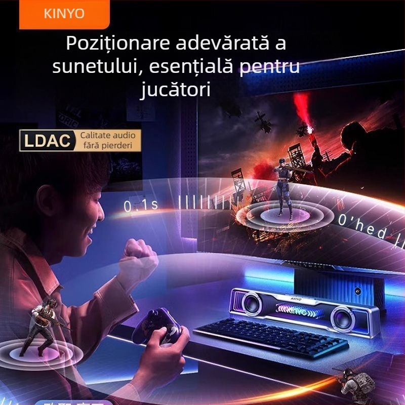 Difuzor Bluetooth de birou – (Bluetooth 5.3; 6W putere; 40Hz-20kHz interval de frecvență; SNR ≥100dB; IPX4)