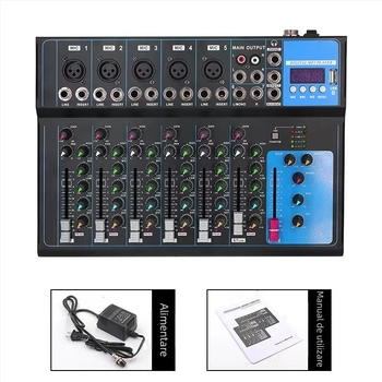 Gerlik Mixer DJ F4 profesional și Difuzor Bluetooth de scenă F7, gata pentru înregistrare