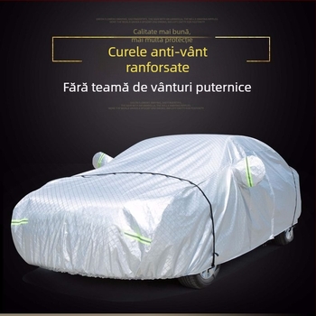 Husă auto universală pentru toate anotimpurile, protecție solară, rezistență la ploaie, izolație termică, grosime, acoperire parțială