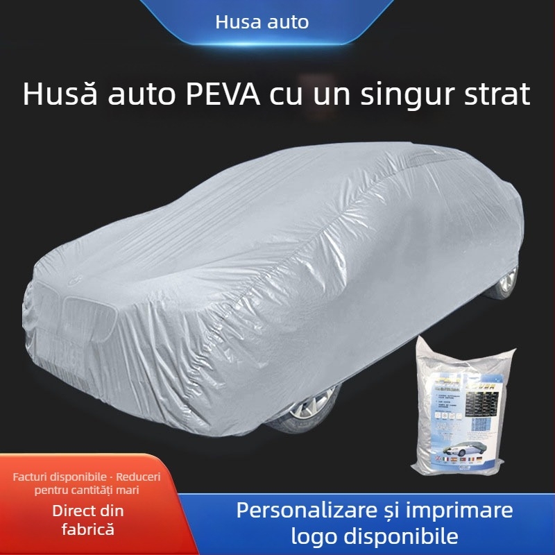 Husă auto PEVA cu un singur strat, impermeabilă și protecție UV, universală pentru toate anotimpurile, potrivită pentru vehicule off-road