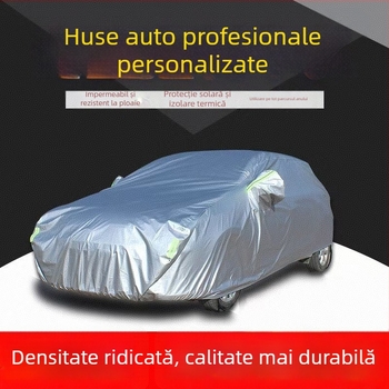 Husă auto din țesătură Oxford 210D, căptușită cu catifea și îngroșată, impermeabilă la ploaie, zăpadă, frig și raze de soare, husă completă pentru mașină