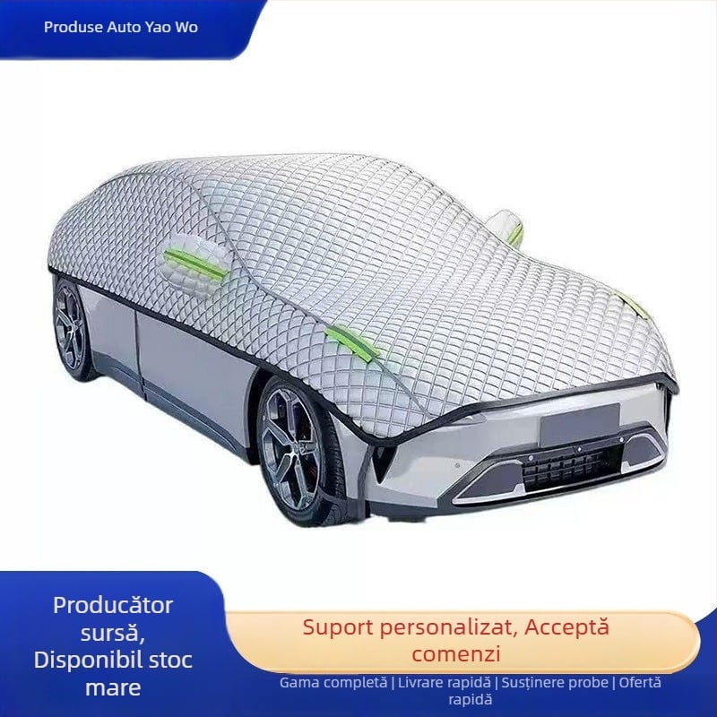 Husă auto din fleece de bumbac, personalizabilă, acoperire parțială pentru vehicule speciale