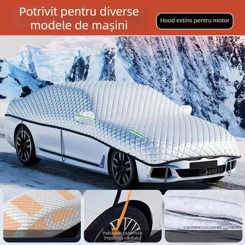 Husă auto din fleece de bumbac, personalizabilă, acoperire parțială pentru vehicule speciale